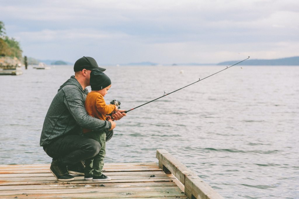 Father and Son Fishing